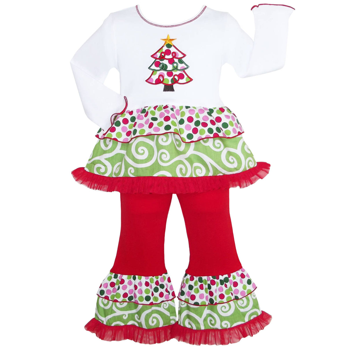 AnnLoren Girls Christmas Clothing Rumba Tunic Clothing set : 6