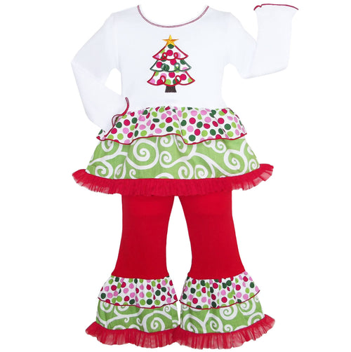 AnnLoren Girls Christmas Clothing Rumba Tunic Clothing set : 6