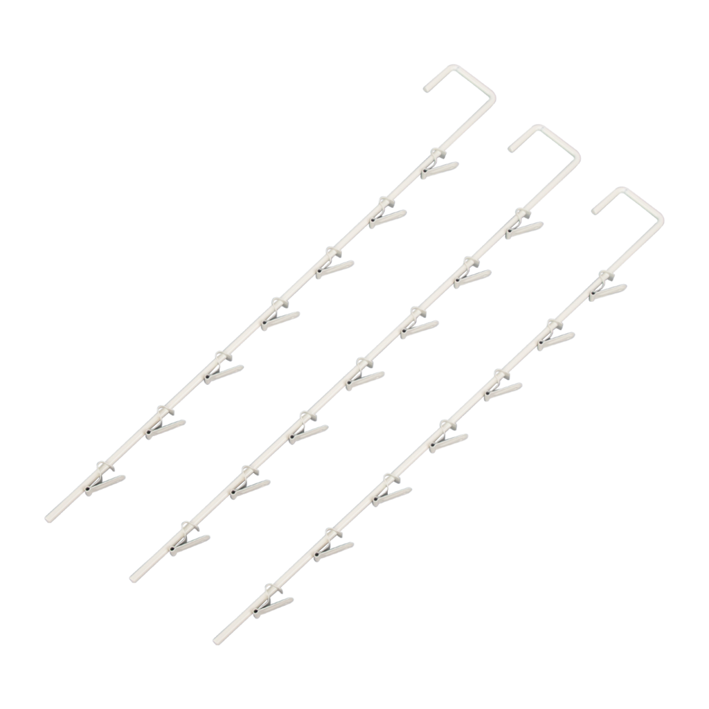 Metal Spring Clip 7 Hook Merchandiser Strip - 20"L