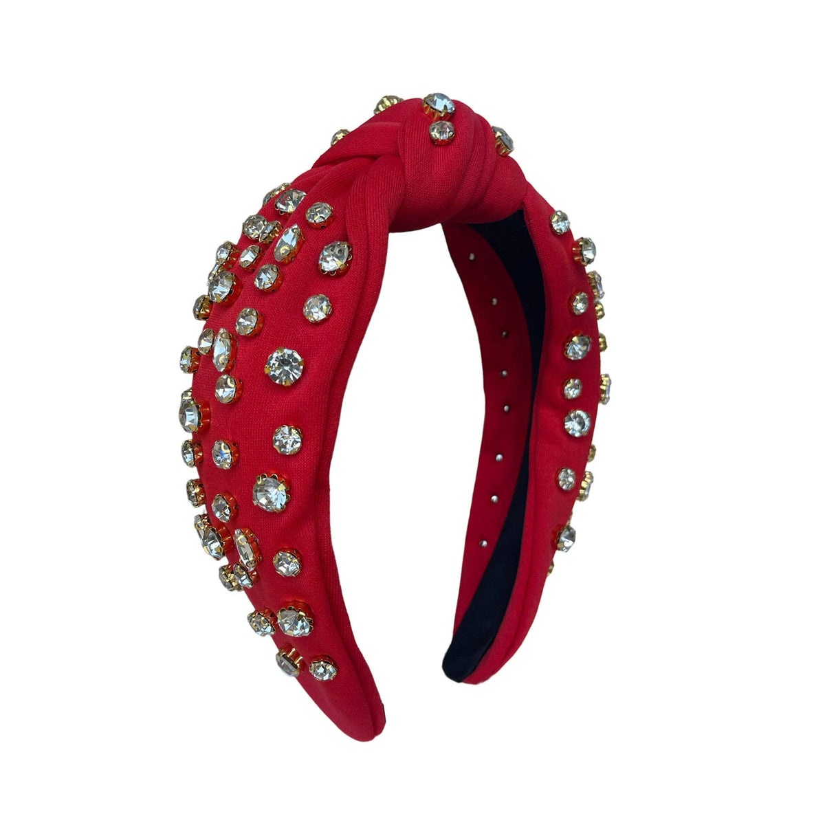 Clear Top Knot Headband-Red