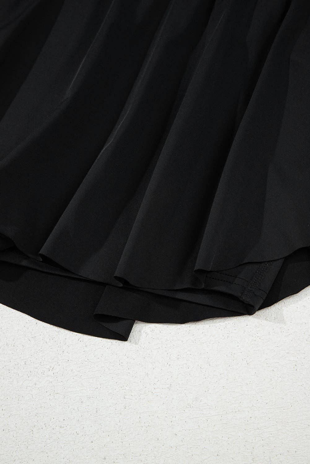 Plus Size Solid Drawstring Skort