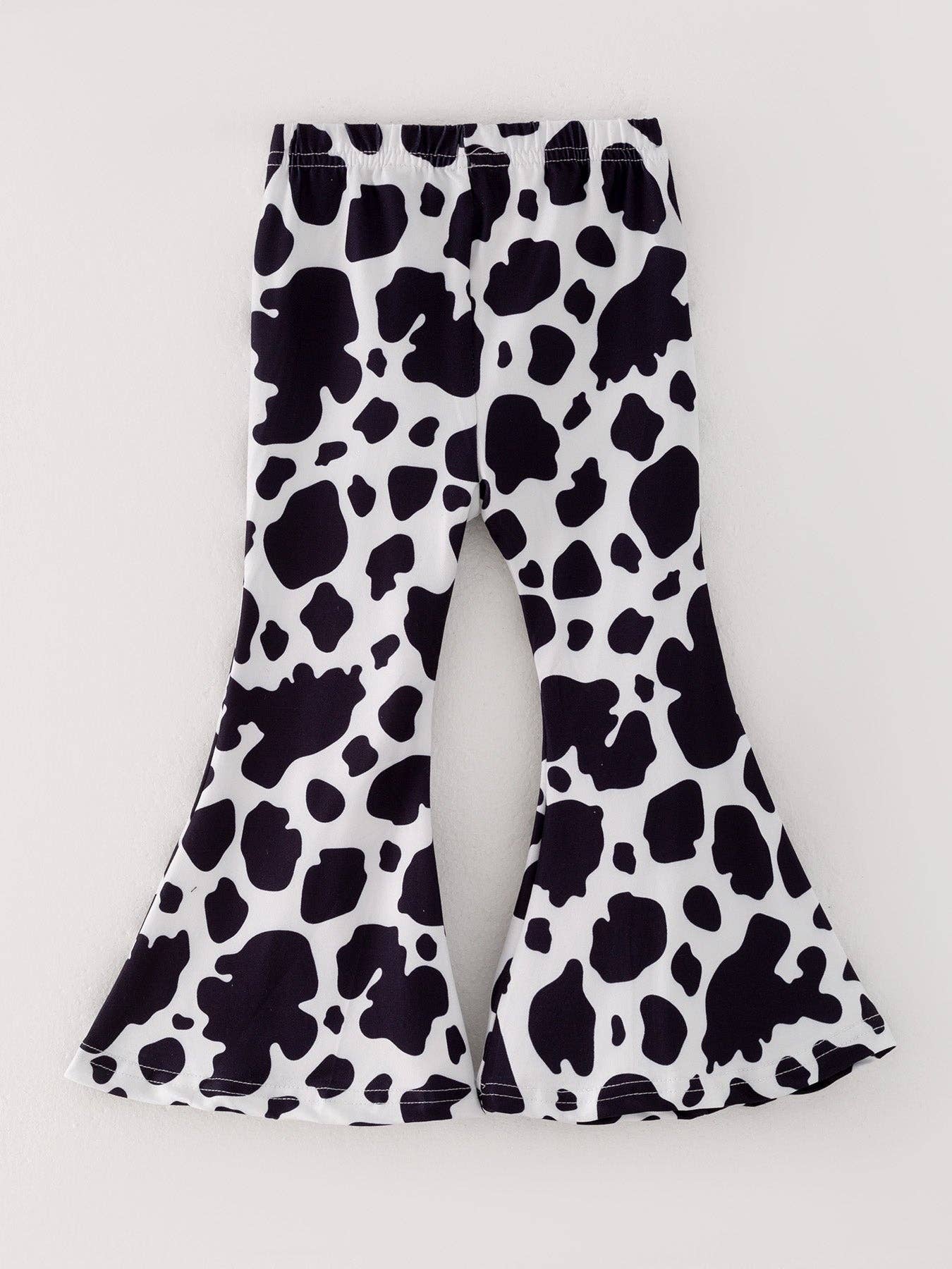 Girls Cow Print Milk Silk Pants: 3-4Y