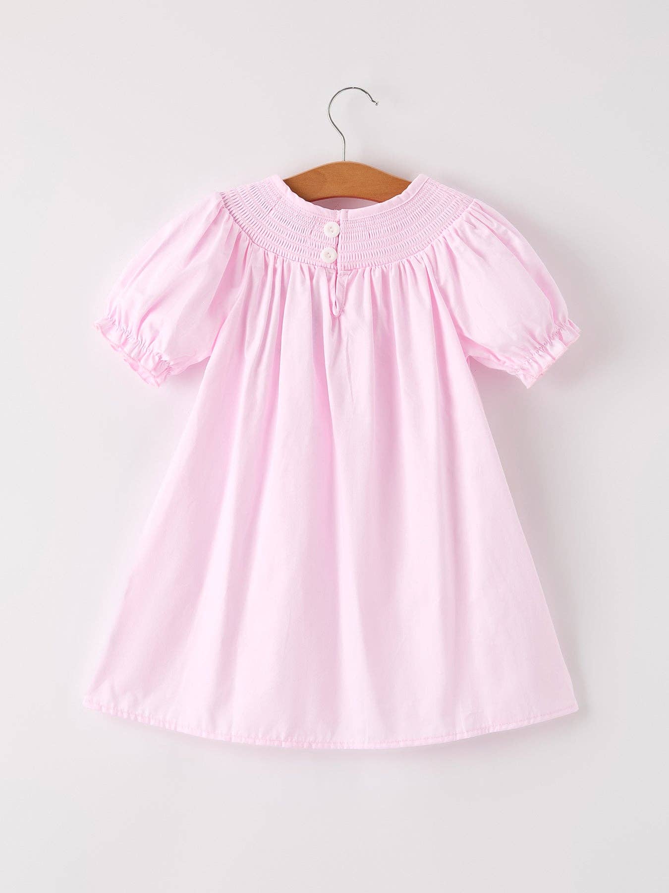 Fall Halloween Pink Spider Pumpkin Ghost Smock Embroidery Girl Dress: 2