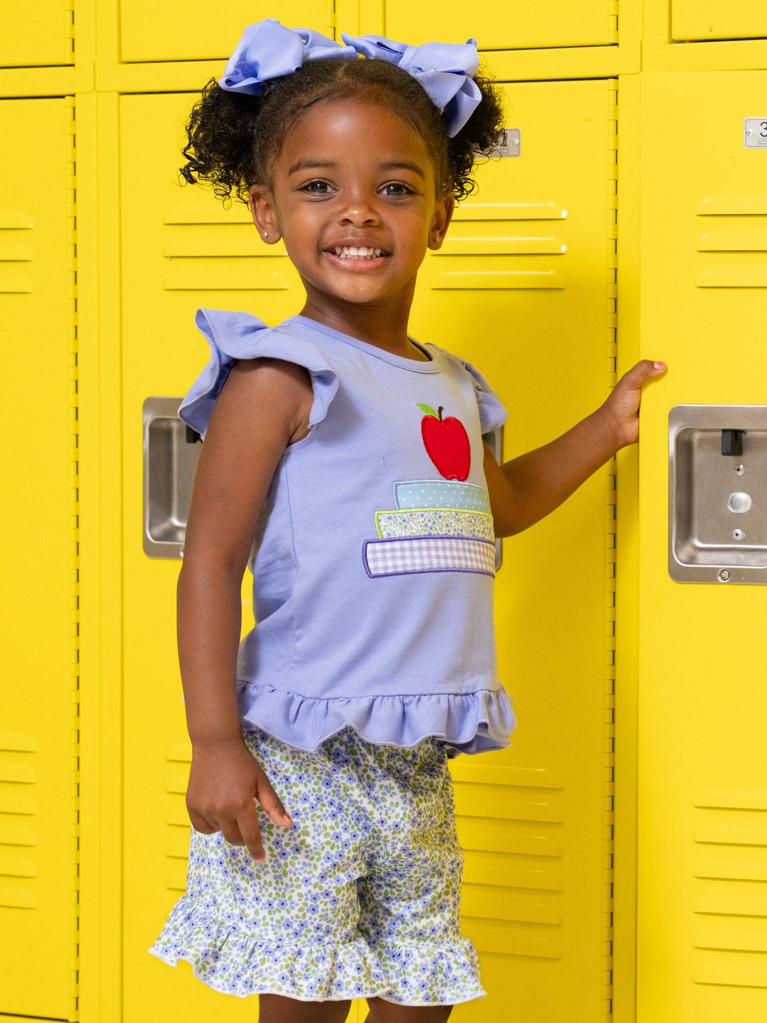 Apple Blossom Embroidered Ruffle Outfit