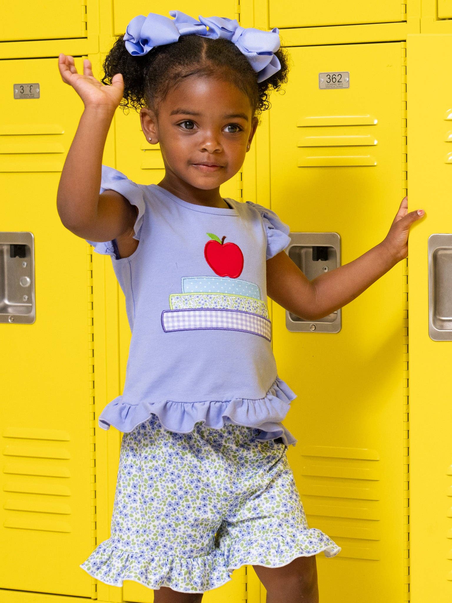 Apple Blossom Embroidered Ruffle Outfit