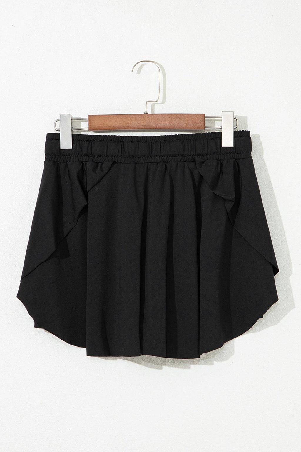 Plus Size Solid Drawstring Skort