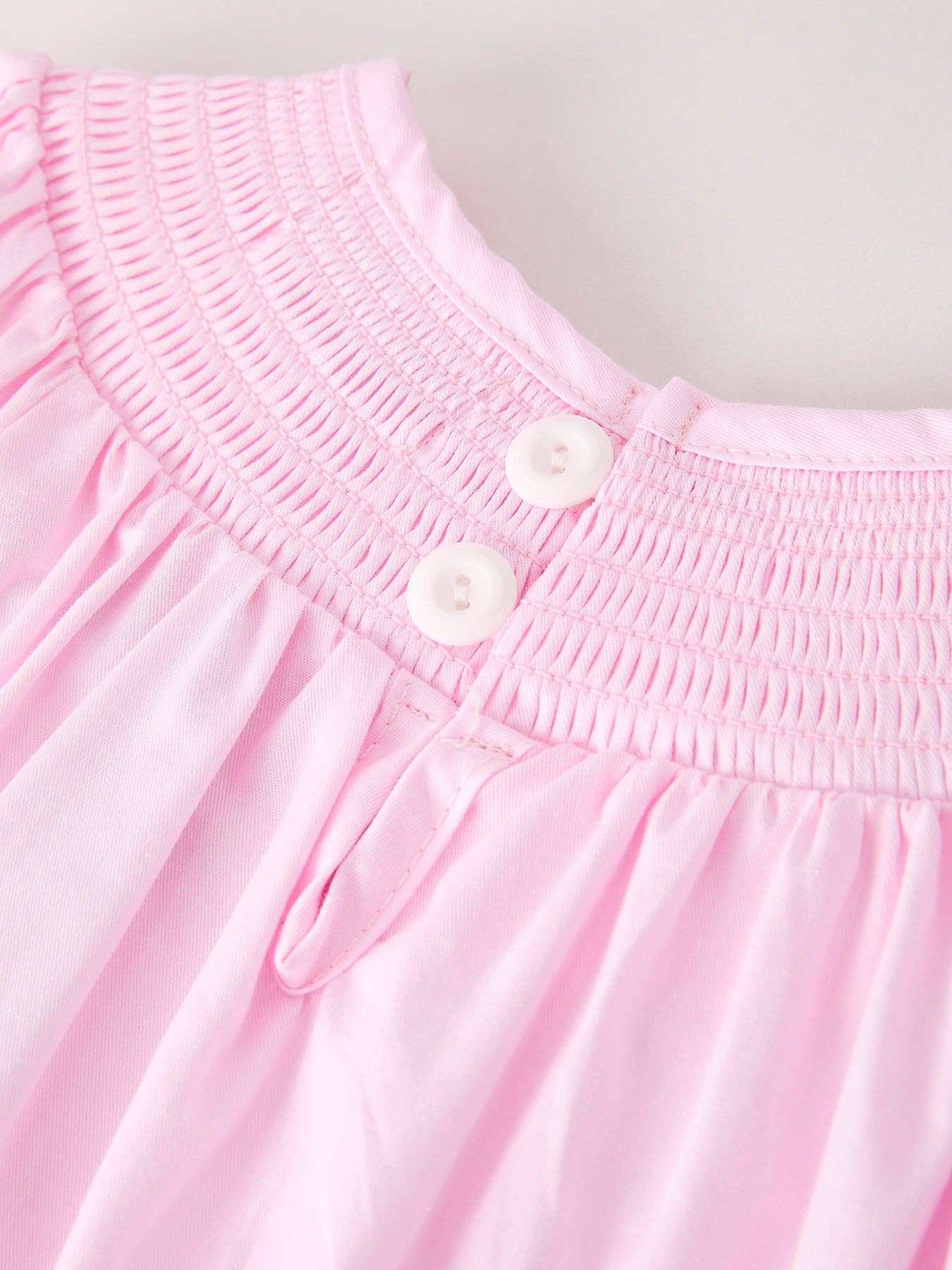 Fall Halloween Pink Spider Pumpkin Ghost Smock Embroidery Girl Dress: 3