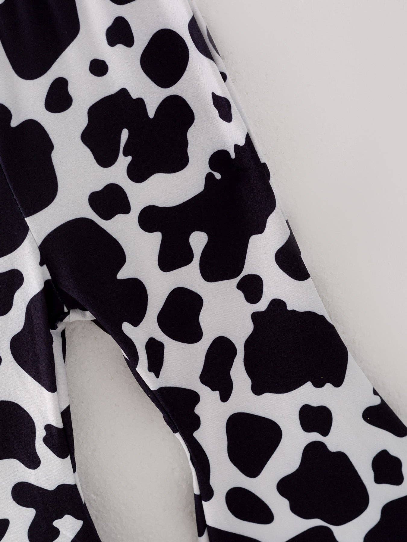 Girls Cow Print Milk Silk Pants: 3-4Y