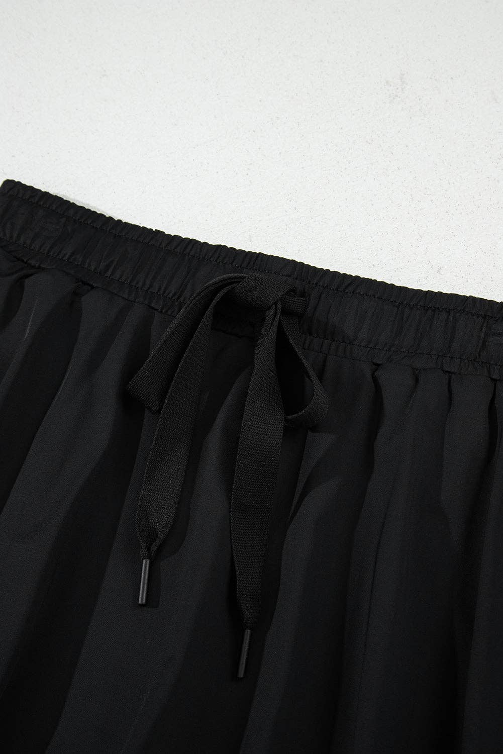 Plus Size Solid Drawstring Skort