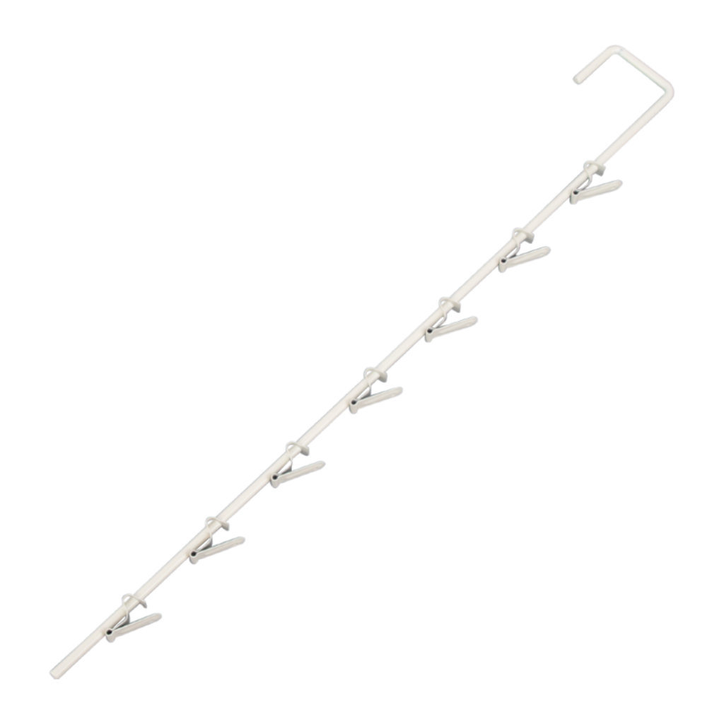 Metal Spring Clip 7 Hook Merchandiser Strip - 20"L