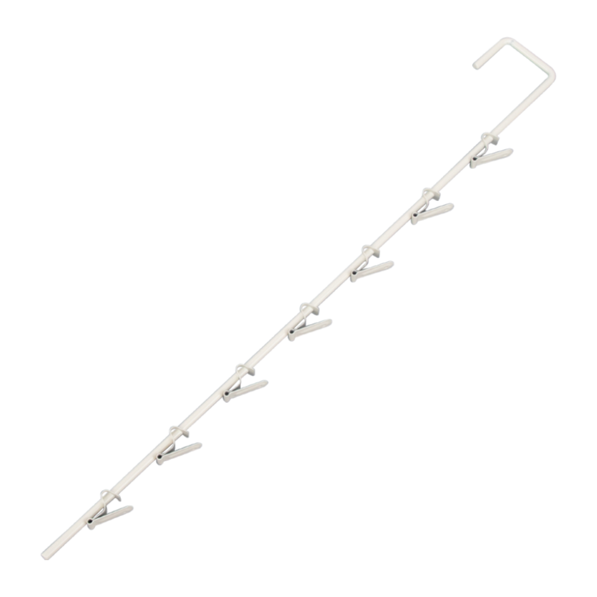 Metal Spring Clip 7 Hook Merchandiser Strip - 20"L