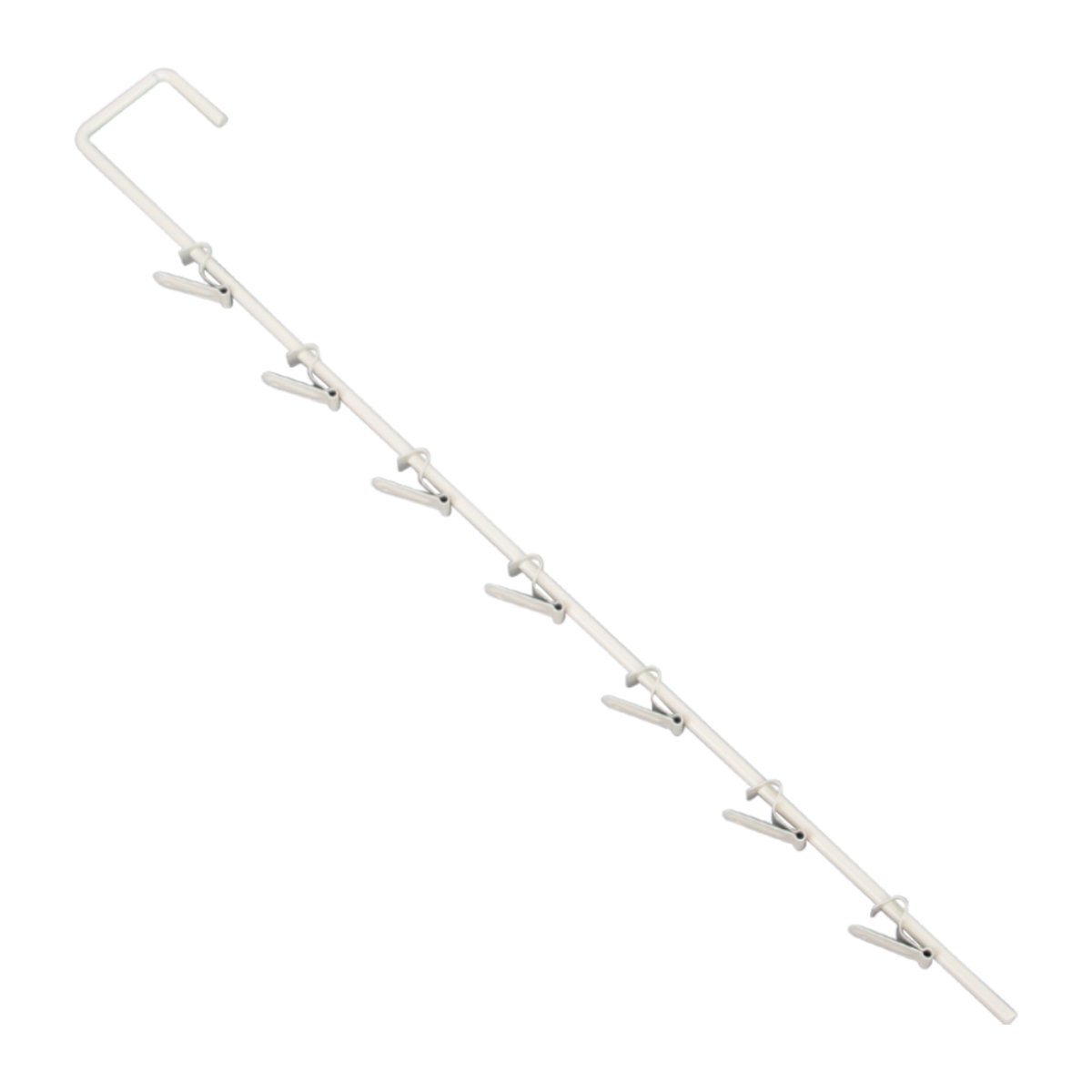 Metal Spring Clip 7 Hook Merchandiser Strip - 20"L