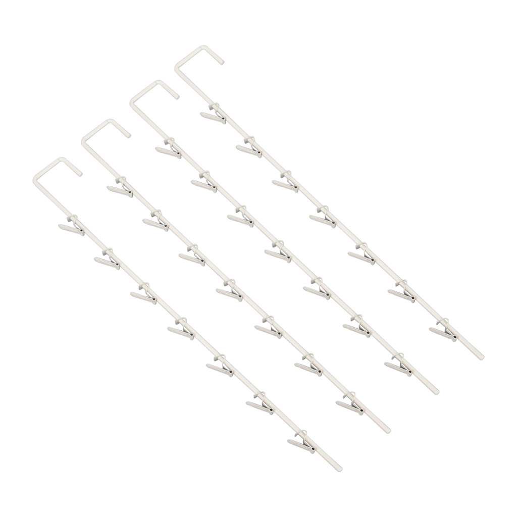 Metal Spring Clip 7 Hook Merchandiser Strip - 20"L