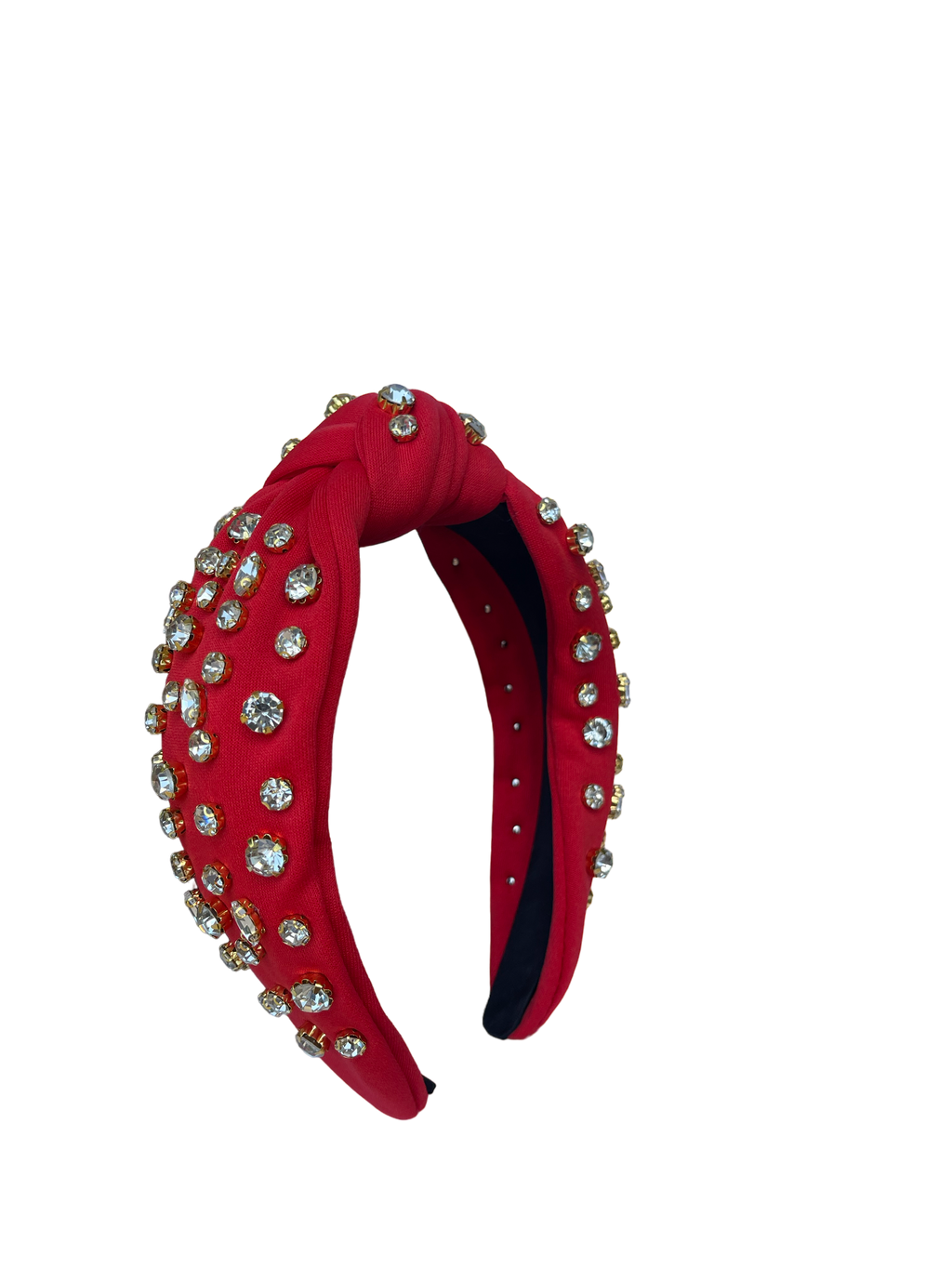 Clear Top Knot Headband-Red