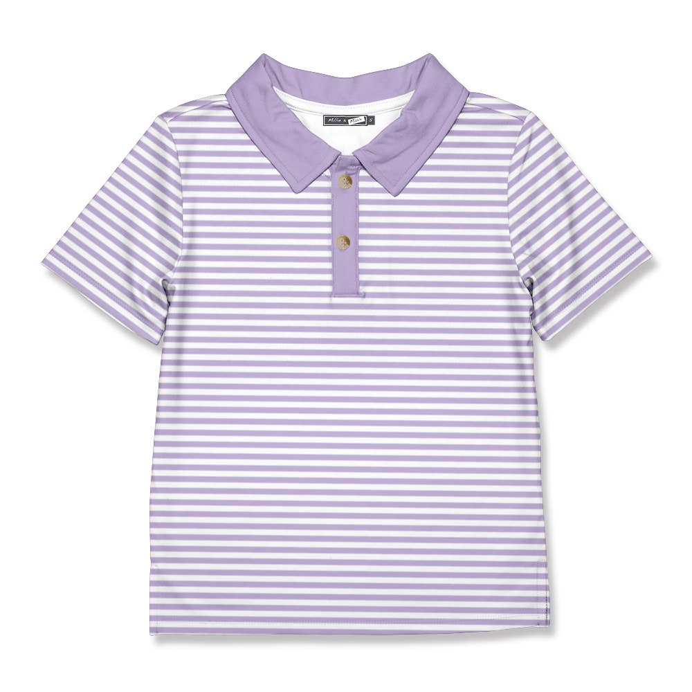 Purple Stripe Polo