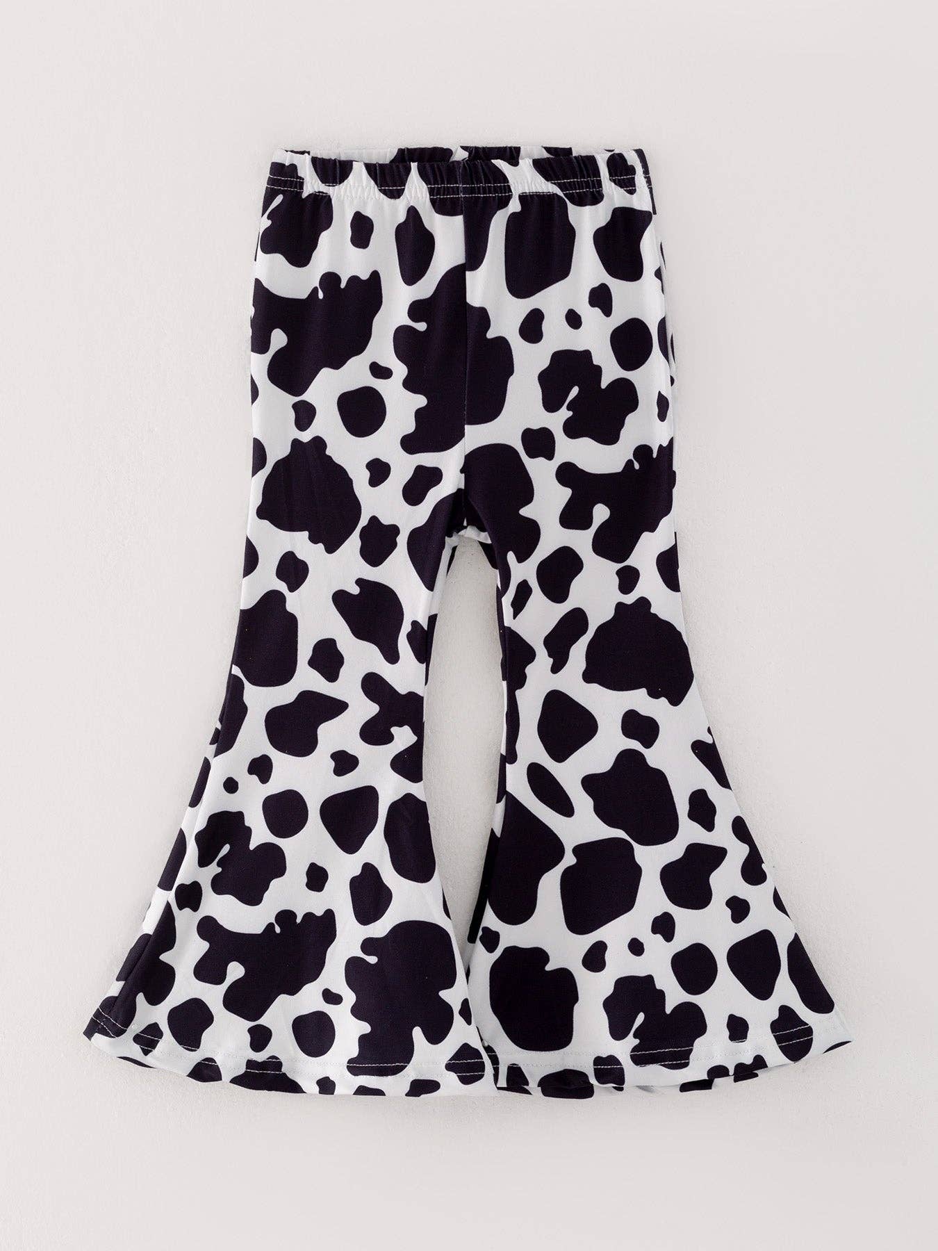 Girls Cow Print Milk Silk Pants: 3-4Y