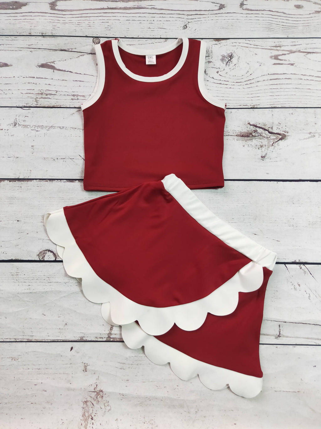 Kids Girls Active Scallop Set