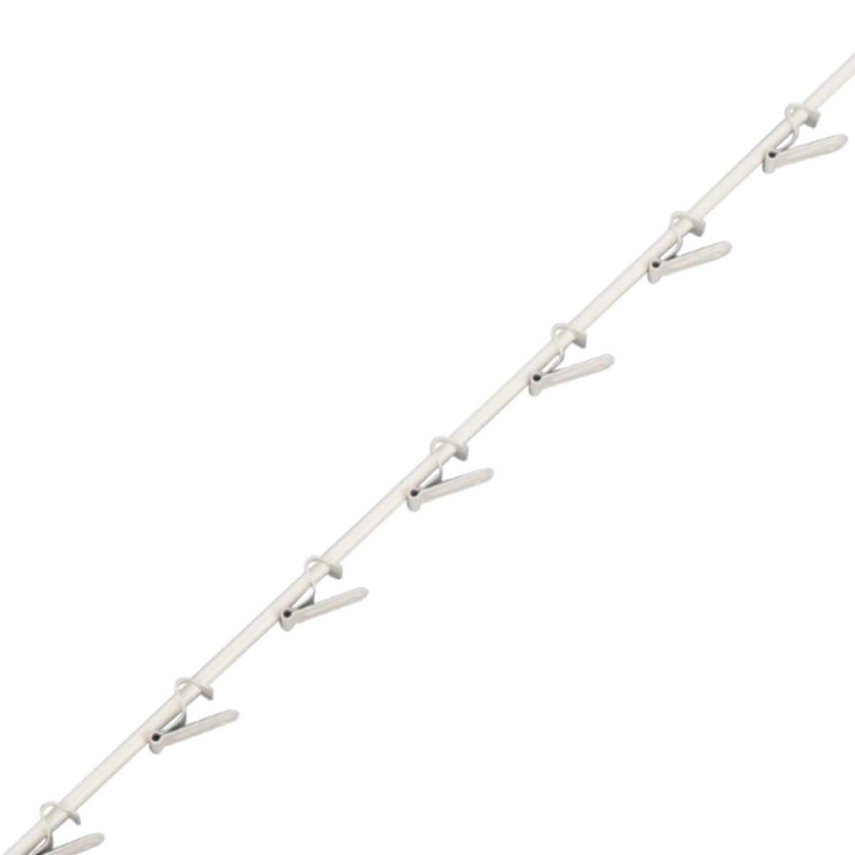 Metal Spring Clip 7 Hook Merchandiser Strip - 20"L