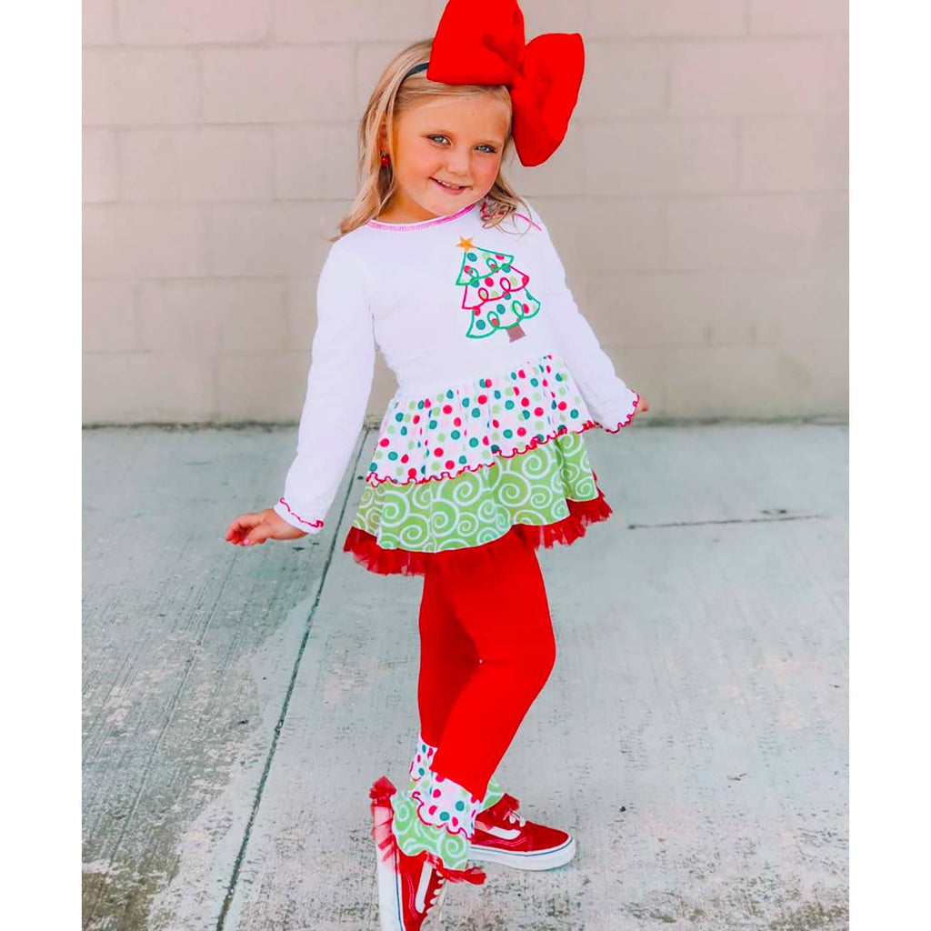 AnnLoren Girls Christmas Clothing Rumba Tunic Clothing set : 6