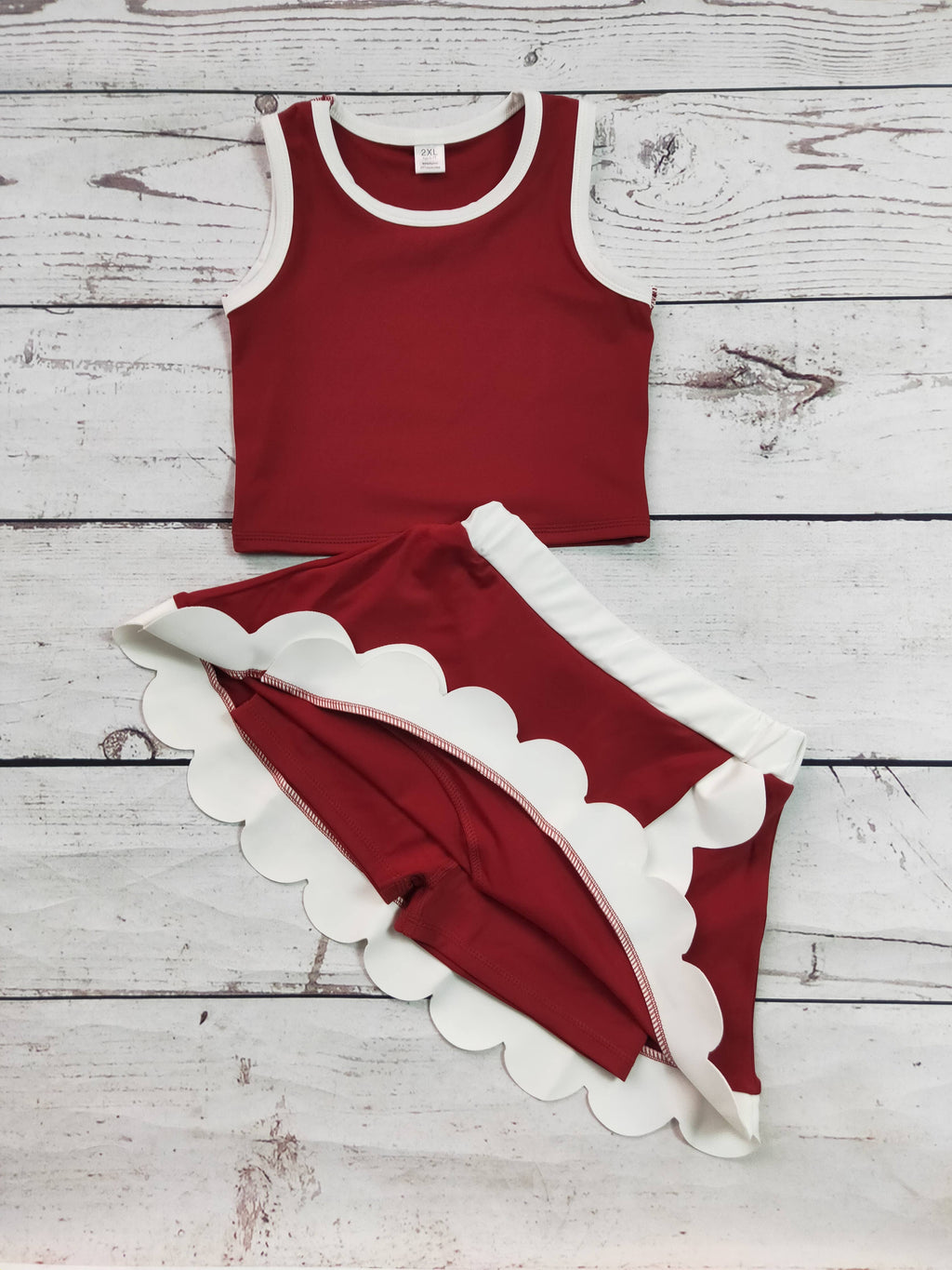 Kids Girls Active Scallop Set
