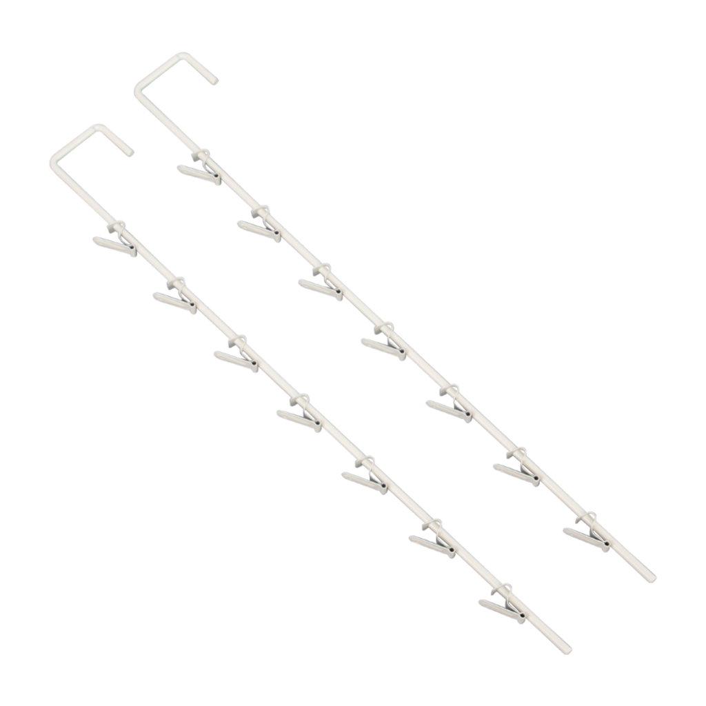 Metal Spring Clip 7 Hook Merchandiser Strip - 20"L
