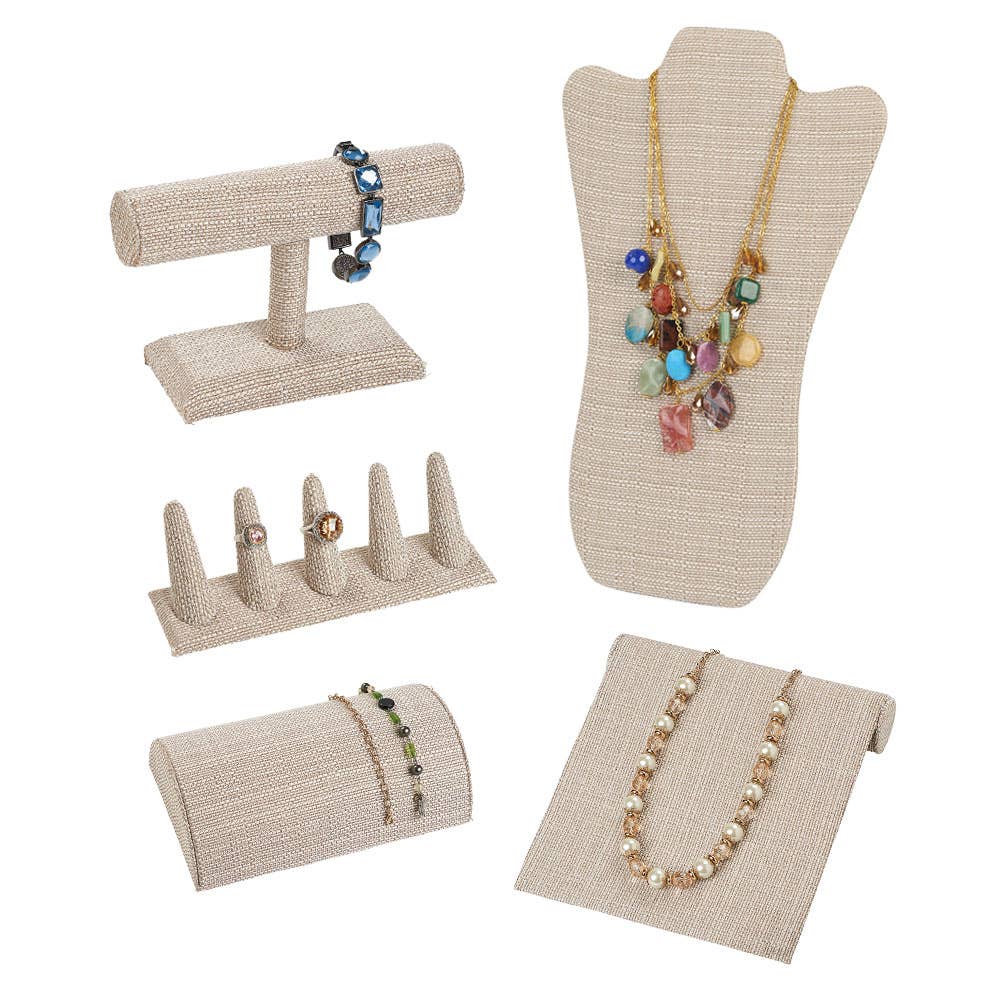 Linen Jewelry Display Bundle - 5 Displays