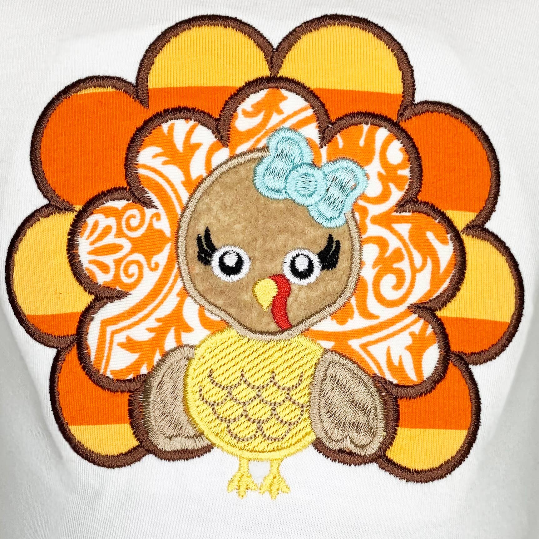 Girls Orange Thanksgiving Turkey Tunic & Leggings Clothing: 2-3T