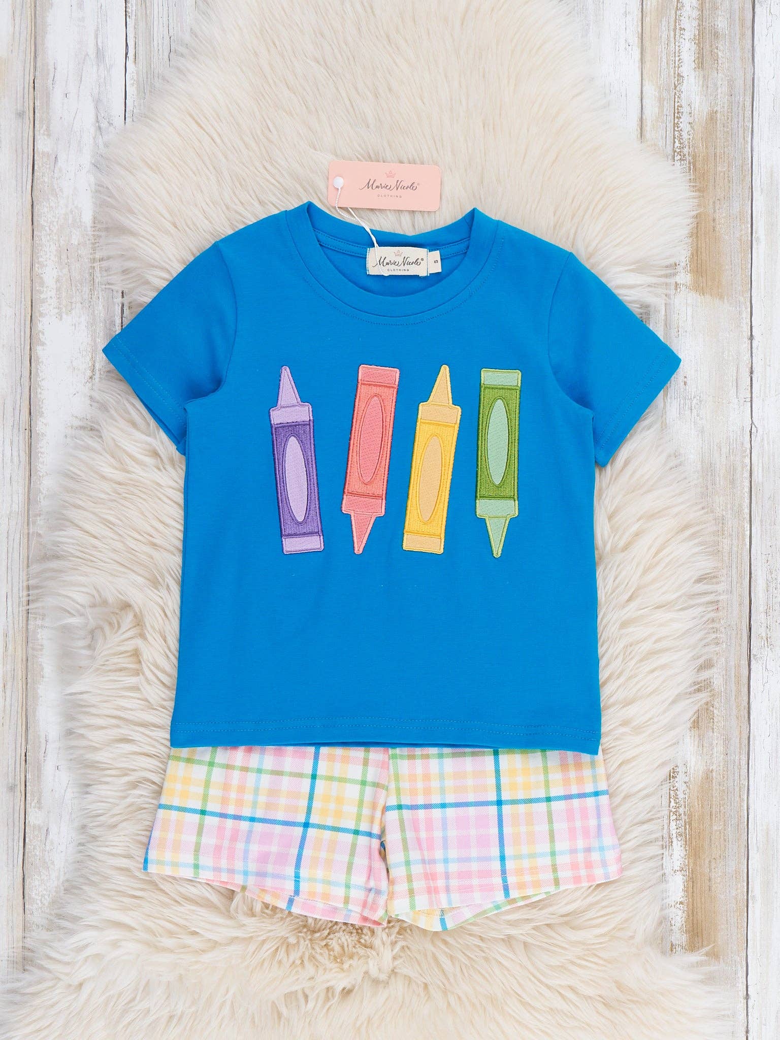 Colorful Crayon Plaid Outfit